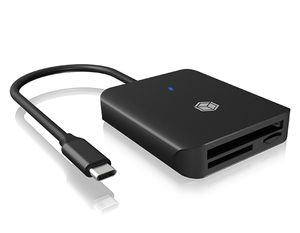 ICY BOX IB-CR403-C3 geheugenkaartlezer USB 3.2 Gen 1 (3.1 Gen 1) Type-C Zwart