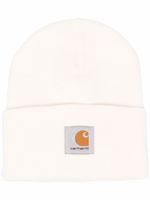 Carhartt WIP bonnet à patch logo - Blanc