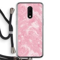 Abstract Painting Pink: OnePlus 7 Transparant Hoesje met koord