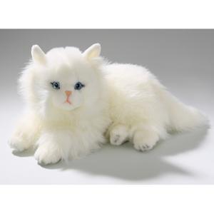 Perzische kat/poes knuffel - wit - 30 cm - pluche - katten/poezen - kattenknuffels