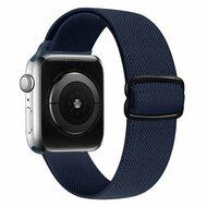 Solo Loop Nylon bandje - Donkerblauw - Geschikt voor Apple Watch 44mm / 45mm / 46mm / 49mm