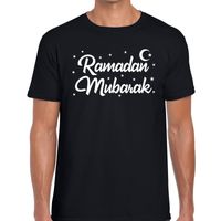 Ramadan Mubarak t-shirt zwart heren - thumbnail