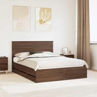 Bedframe met lade Bruin Eiken 150 x 200 cm Ingenieurshout