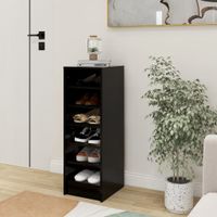 VidaXL Schoenenkast 31,5x35x90 cm bewerkt hout zwart