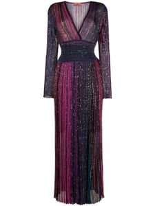 Missoni robe ornée de sequins à coupe longue - Rose