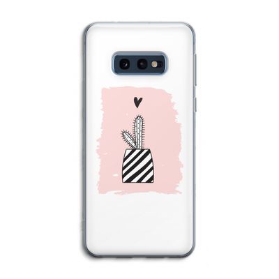 Zwart-wit cactus: Samsung Galaxy S10e Transparant Hoesje