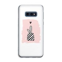 Zwart-wit cactus: Samsung Galaxy S10e Transparant Hoesje