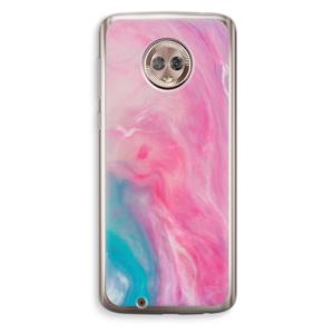 Roze explosie: Motorola Moto G6 Transparant Hoesje