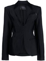 Mugler blazer à simple boutonnage - Noir