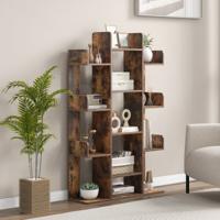Boekenkast in Boomvorm Rek met 13 Open Vakken Staand Rek Opbergrek voor Woonkamer of Kantoor 86 x 24,5 x 141 cm
