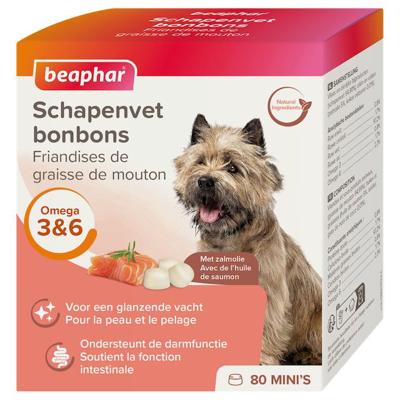 Schapenvet Bonbons Zalm Mini's hondensnack - Beaphar