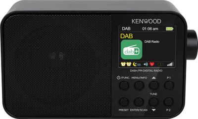 KenwoodCRM30DAB DAB radio Zwart
