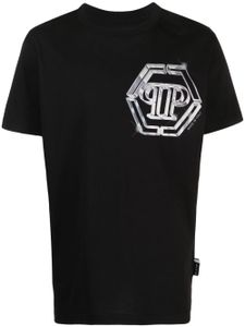 Philipp Plein t-shirt en coton à logo imprimé - Noir