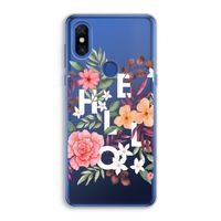 Hello in flowers: Xiaomi Mi Mix 3 Transparant Hoesje