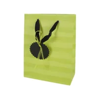 Geschenktas Strepen groen 16,5 x 10 x 21,5 cm | 24 stuks