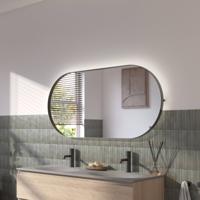 Ben Vita ovale spiegel met LED verlichting en anti-condens 60x120 cm Mat Zwart