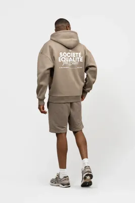 Equalité Societe 2.0 Oversized Full Zip Hoodie Heren Beige - Maat M - Kleur: Beige | Soccerfanshop