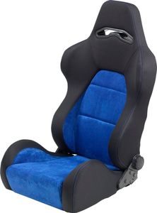 Sportstoel 'Eco Soft' - Zwart/Blauw - Dubbelzijdig verstelbare rugleuning - incl. sledes SS40B