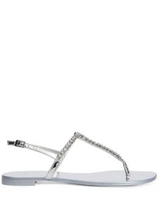 Giuseppe Zanotti sandales Minnah à ornements en cristal - Argent