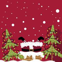 40x Kerst servetten rood met kerstman 33 x 33 cm - thumbnail