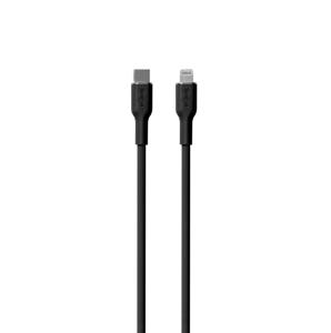 Puro Icon Zachte USB-C / Lightning-kabel - 1,5m - Zwart