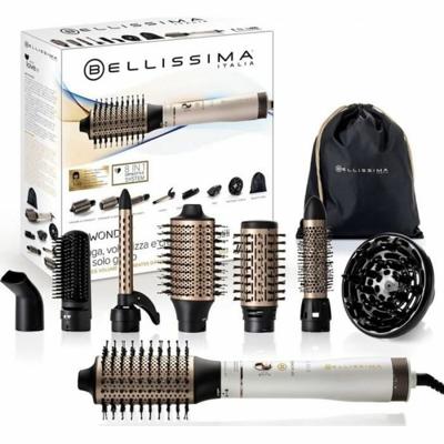 Gladmakende borstel Bellissima Air Wonder 8 in 1 1000W Zwart (8 Stuks)