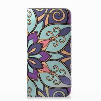 Motorola Moto E5 Play Smart Cover Purple Flower