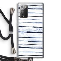 Ink Stripes: Samsung Galaxy Note 20 / Note 20 5G Transparant Hoesje met koord