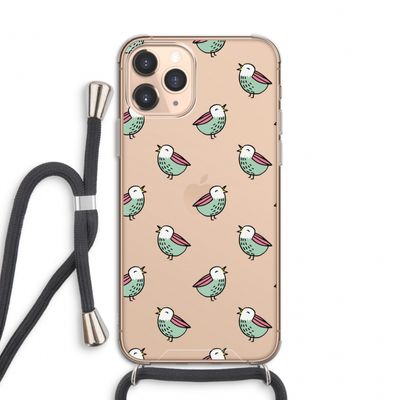 Vogeltjes: iPhone 11 Pro Transparant Hoesje met koord