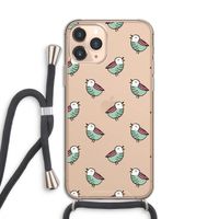 Vogeltjes: iPhone 11 Pro Transparant Hoesje met koord