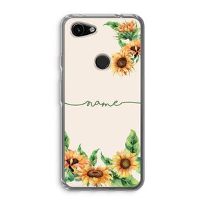 Zonnebloemen: Google Pixel 3a Transparant Hoesje