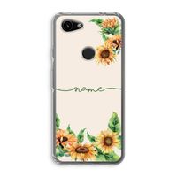 Zonnebloemen: Google Pixel 3a Transparant Hoesje