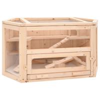 VidaXL Hamsterkooi 80x40x43 cm massief vurenhout