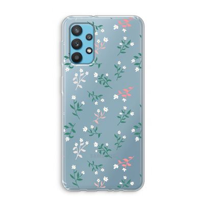 Small white flowers: Samsung Galaxy A32 4G Transparant Hoesje