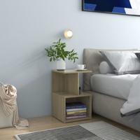 Nachtkastjes 2 st 35x35x55 cm bewerkt hout sonoma eikenkleurig