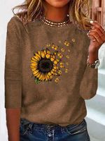 Sunflower Long sleeve Crew Neck T-Shirt - thumbnail
