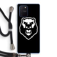Angry Bear (black): Samsung Galaxy Note 10 Lite Transparant Hoesje met koord