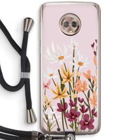 Painted wildflowers: Motorola Moto G6 Transparant Hoesje met koord