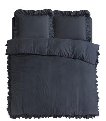 Sleeptime Ruffles Antraciet 140 x 200/220 cm