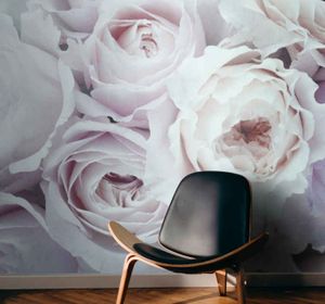 Fotobehang rozen Elegant romantisch wit en roze