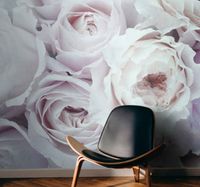 Fotobehang rozen Elegant romantisch wit en roze