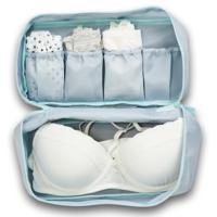 Zeller Reistasje voor Lingerie en Make-up - Grijs - Polyester / Mesh - 27 x 13 x 13 cm