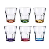 Waterglazen/drinkglazen - 18x - kleurenmix - 285ml - 9 x 9,5 cm