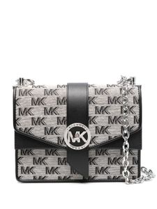 Michael Michael Kors sac porté épaule Greenwich à plaque logo - Noir