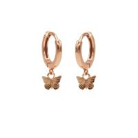 Karma Oorringen Hinged Hoops Butterfly Rosé