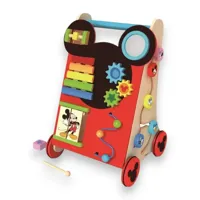TY049 - Mickey Mouse Houten Activiteiten Loopwagen