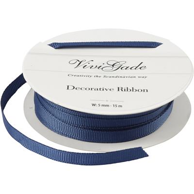 Creativ Company Decoratie lint, b: 6 mm, blauw, 15 m/ 1 rol