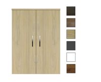 Sanicare kolomkast met chromen greep 67x90x32cm grey-wood