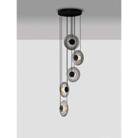 Lyora Unieke hanglampBallet zwart 5-lichts rond - 9416947