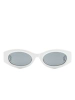 Linda Farrow Berta oval sunglasses - Blanc